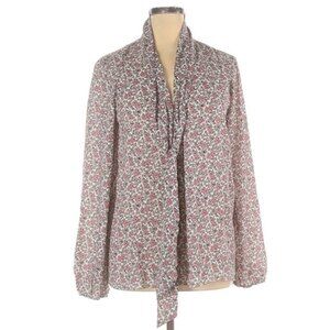 Max Studio Women's Long Sleeve Tie Bow Blouse Size S